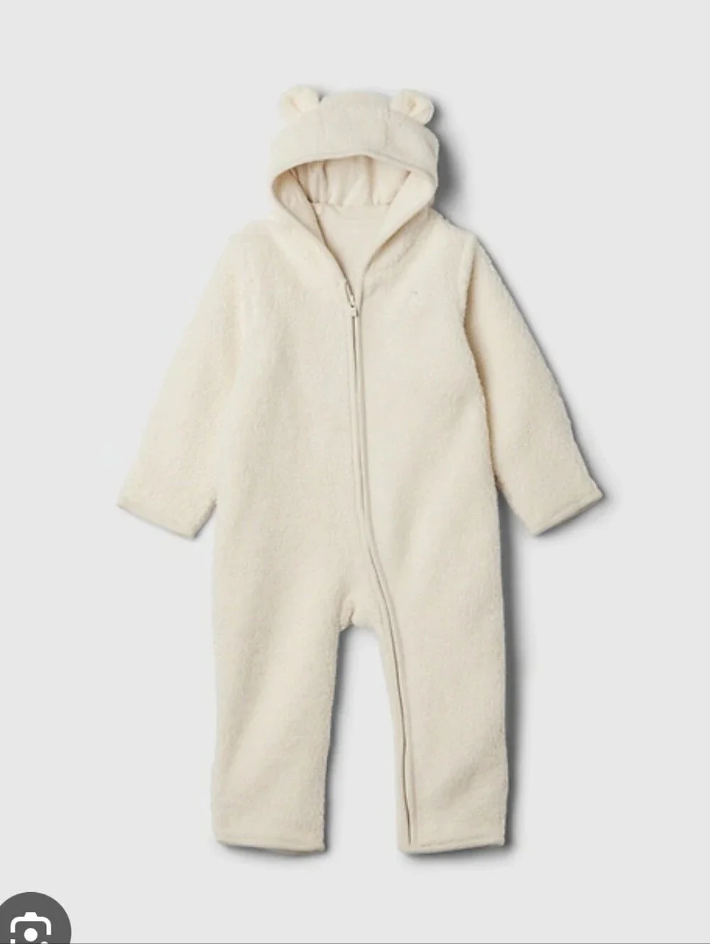 Gap Baby Sherpa One Piece Hooded Suit Size 3-6 Months